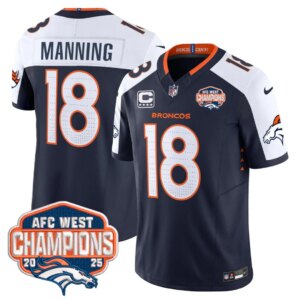 Peyton Manning #18 Denver Broncos DEN AFC West Champions Patch Vapor Limited Jersey V2 - All Stitched