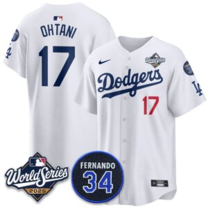 Shohei Ohtani #17 Los Angeles Dodgers 2025 World Series Home Limited Player Jersey - White
