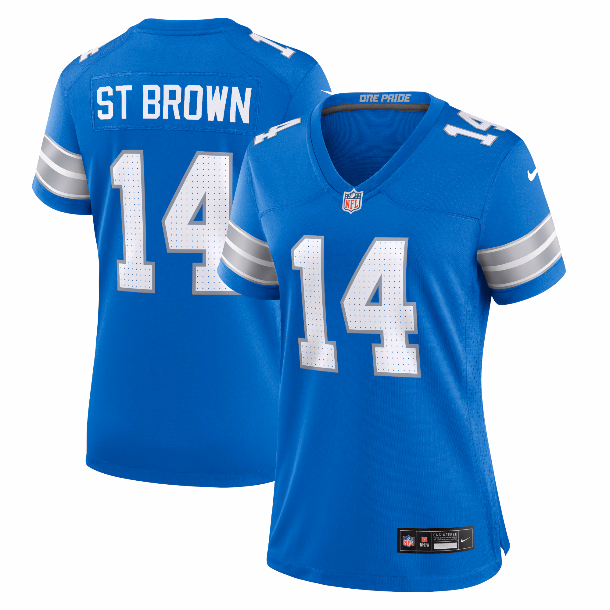 Amon-Ra St. Brown Detroit Lions Women's Team Game Jersey - Blue - Image 10