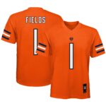Justin Fields Chicago Bears Youth Replica Player Jersey - Orange