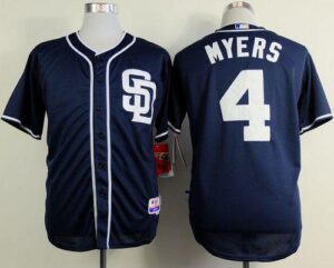 San Diego Padres #4 Wil Myers Dark Blue Alternate 1 Cool Base Stitched Jersey