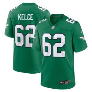 Jason Kelce Philadelphia Eagles  Youth Alternate Player Game Jersey - Kelly Green