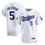 Men's Los Angeles Dodgers #5 Freddie Freeman  White 2024 World Tour Seoul Series Home Limited Player Jersey
